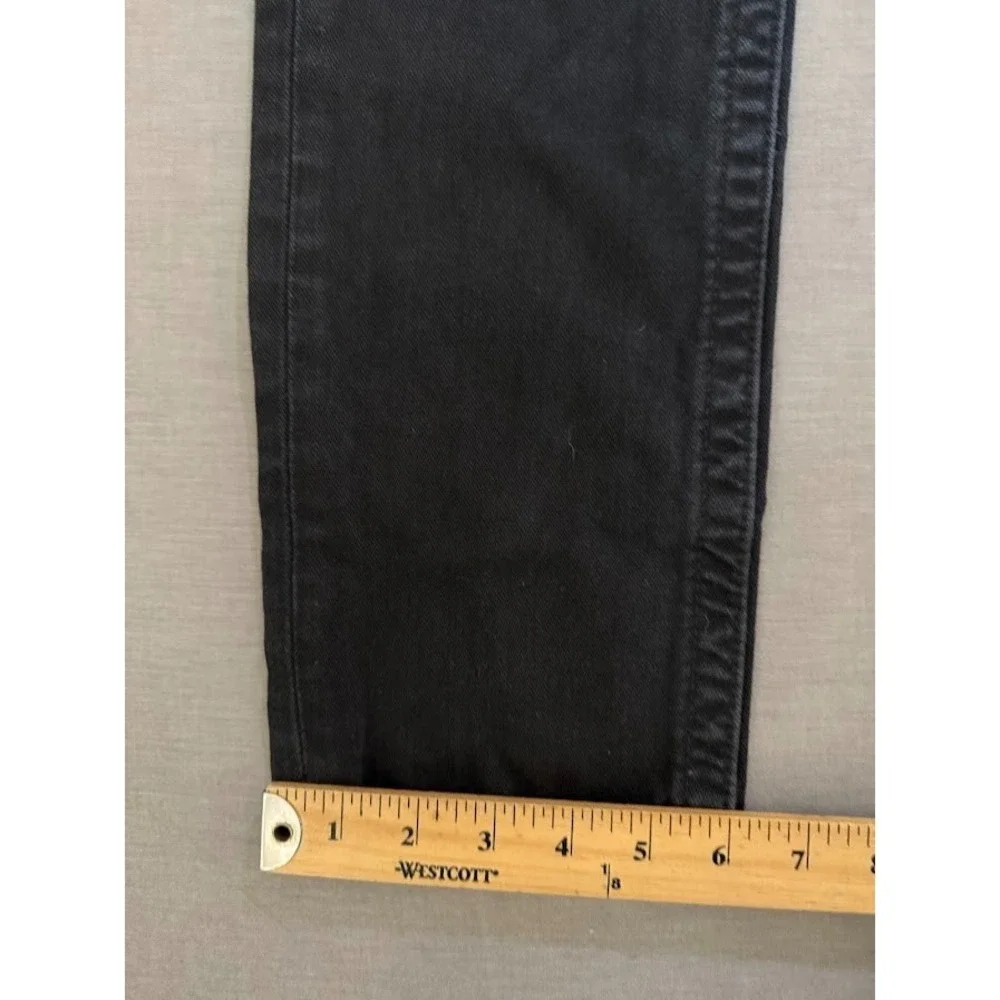 True Religion Jeans Mens 32 Black Denim Skinny‎ No Flap 32x32.